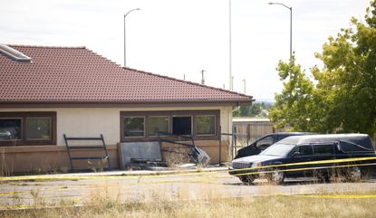 The crime scene at a Colorado funeral home